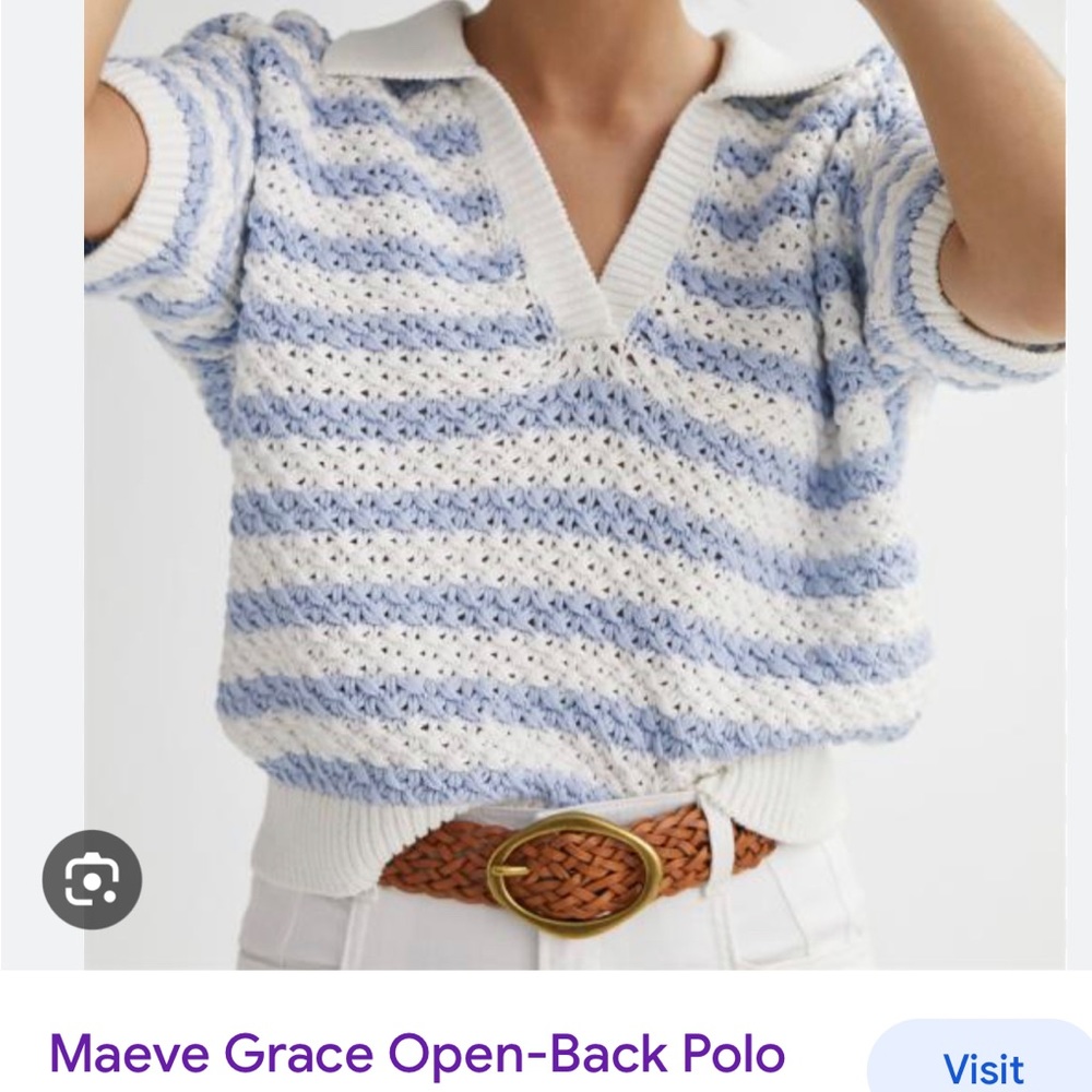 LOOKING FOR THIS TOP-  Maeve Grace Open-Back Polo Sweater!!! Thank you!